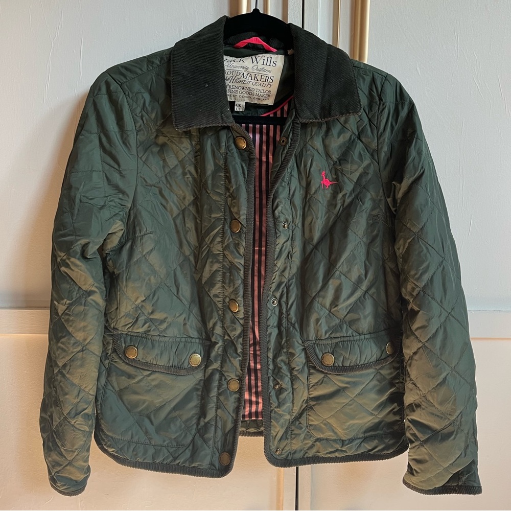 Jack Wills Green Quilted Jacket
